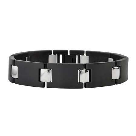 Titanium Link Bracelet w/Black Plating - Click Image to Close